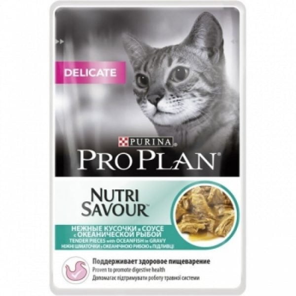 Pro Plan Delicate NutriSavour Peste Oceanic, 85 g