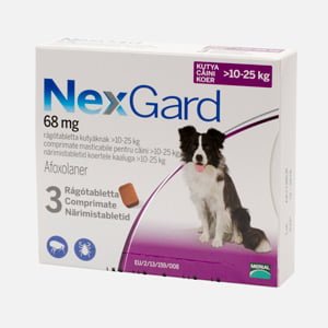 Nexgard Dog L (10-25 kg) 68 mg x 3 tablete