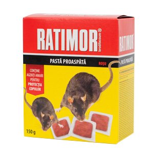 Ratimor Brodifacoum Fresh Bait 150 g (29 ppm)- rosu