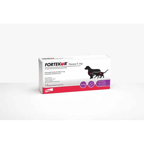 Fortekor Flavour 5 mg 14 tbl caini 5-20kg