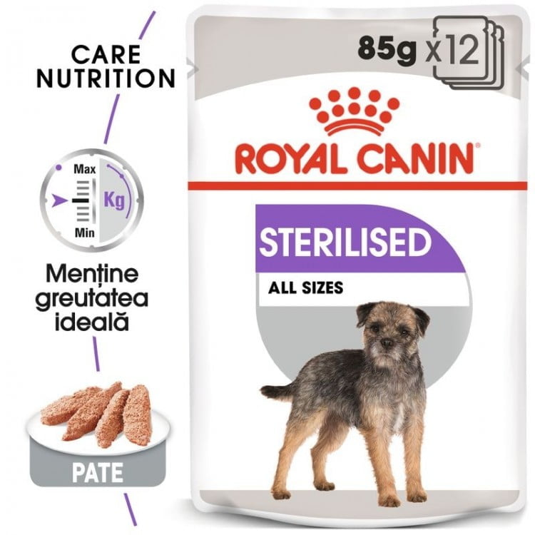 Royal Canin Sterilised Loaf Care Dog, 12 plicuri x 85 g