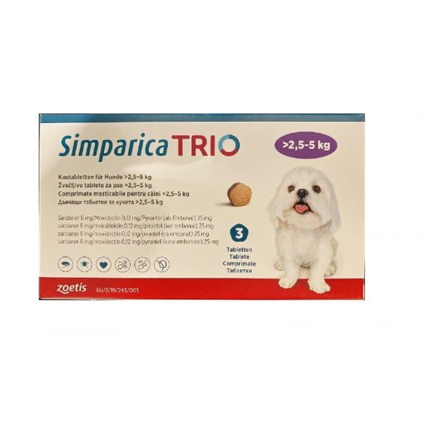 Simparica Trio 6mg (2.6-5kg) x 3 tab