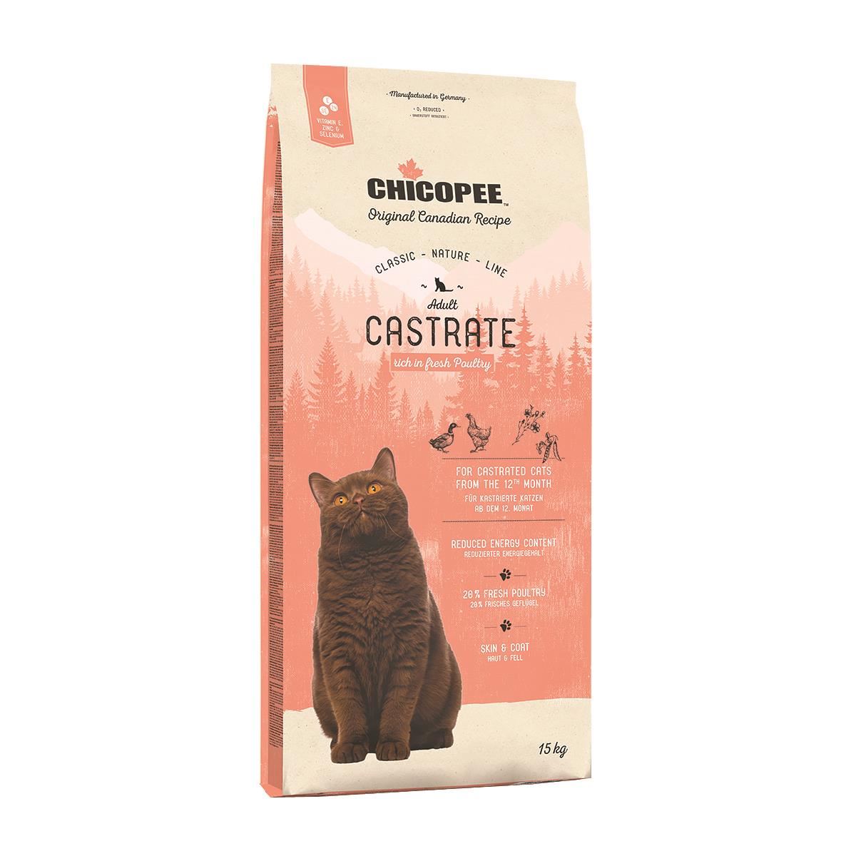 HRANA USCATA PENTRU PISICI SUPER-PREMIUM CHICOPEE CAT CNL CASTRATE POULTRY 15KG/5053015