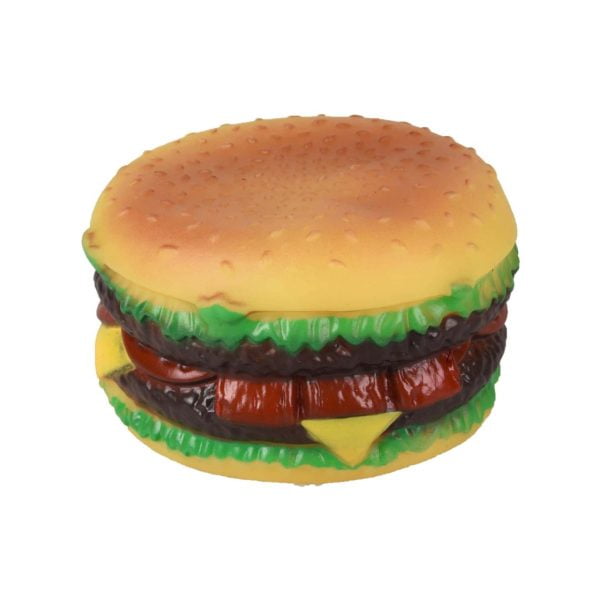 JUCARIE PENTRU CAINI FLAMINGO VINYL HAMBURGER JOE 9.5x9.5x5.5CM