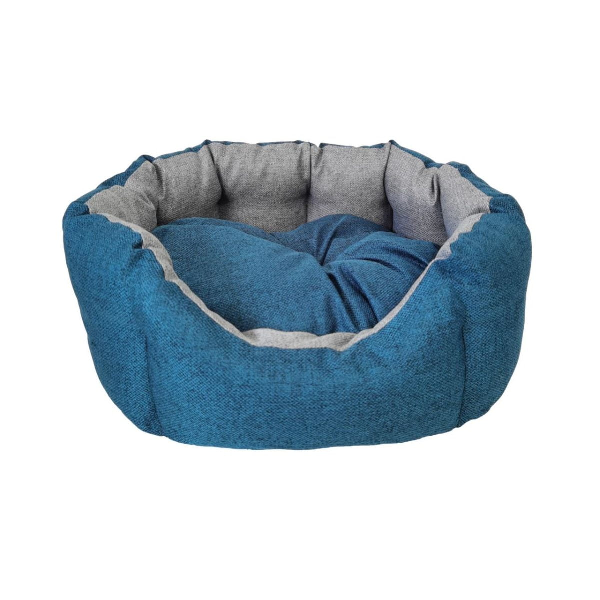 Culcus textil pentru caini si pisici orione m grey-blue 65x50x22 cm