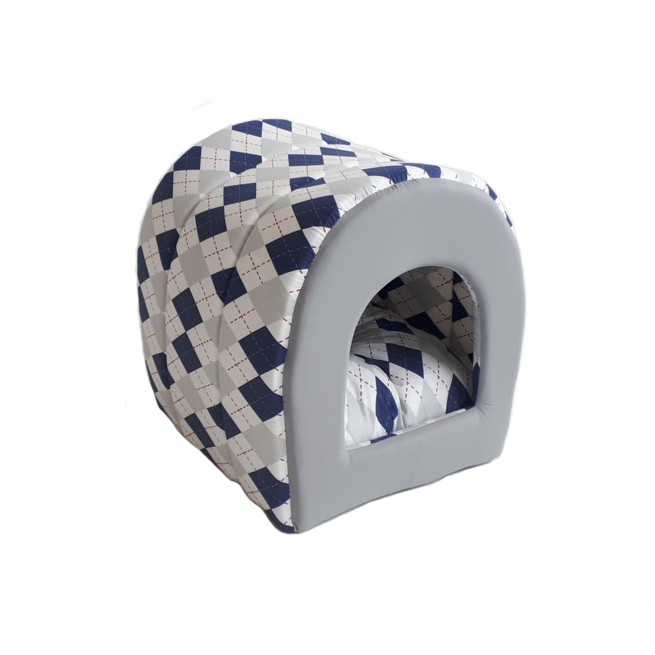 CULCUS TEXTIL PENTRU CAINI SI PISICI TUNEL CU ROMBURI 42x38x38/60005912