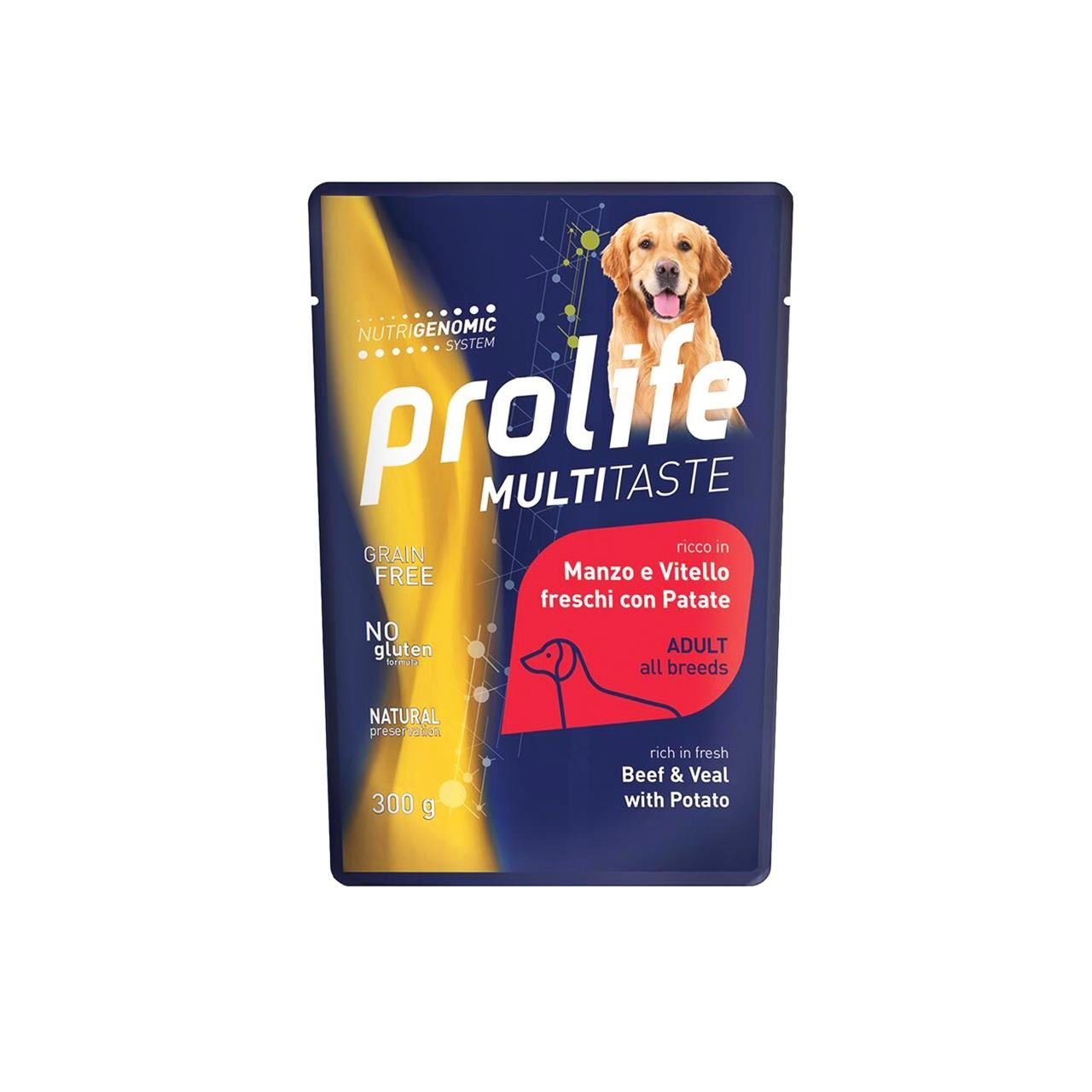 HRANA UMEDA PENTRU CAINI PREMIUM PROLIFE DOG PLIC VITA/CARTOF 300G