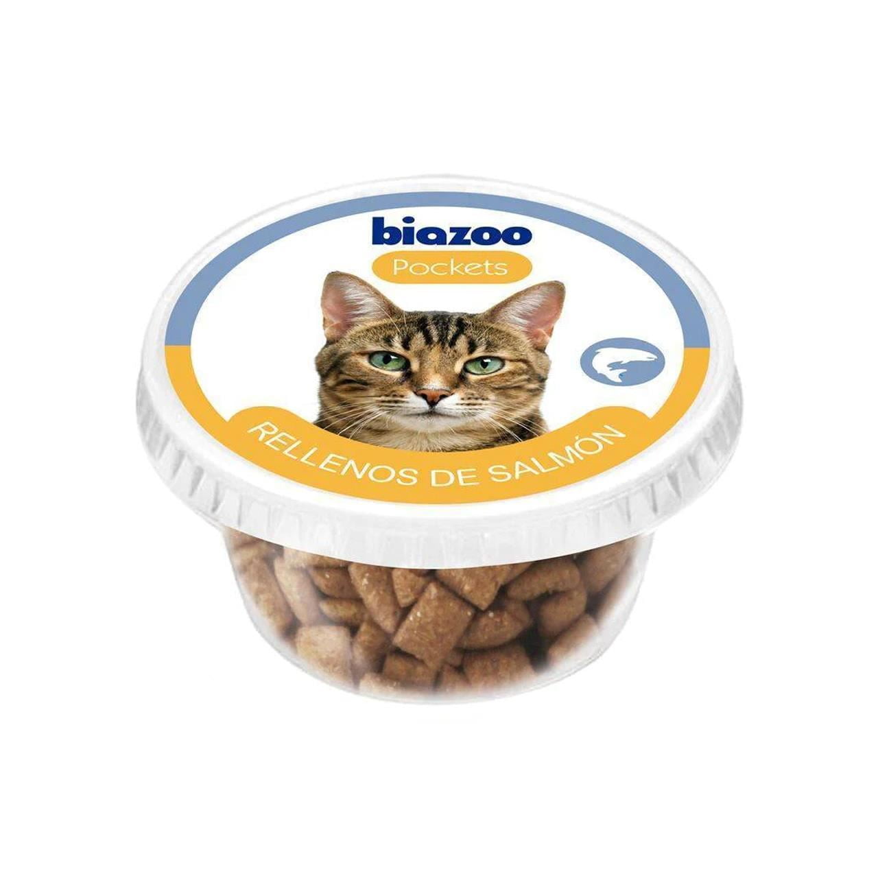 RECOMPENSE PENTRU PISICI SNACK PERNUTE CU SOMON BIOZOO 70 G