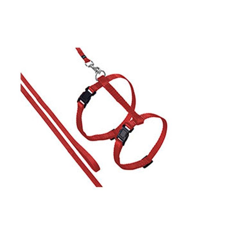 SET HAM+LESA PENTRU PISICI FLAMINGO CULOARE ROSU 110CM/1CM