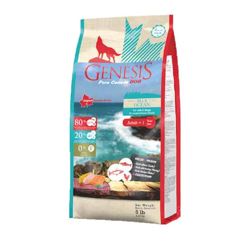 Hrana din ingrediente naturale pentru caini genesis pure canada  blue ocean 11.79kg
