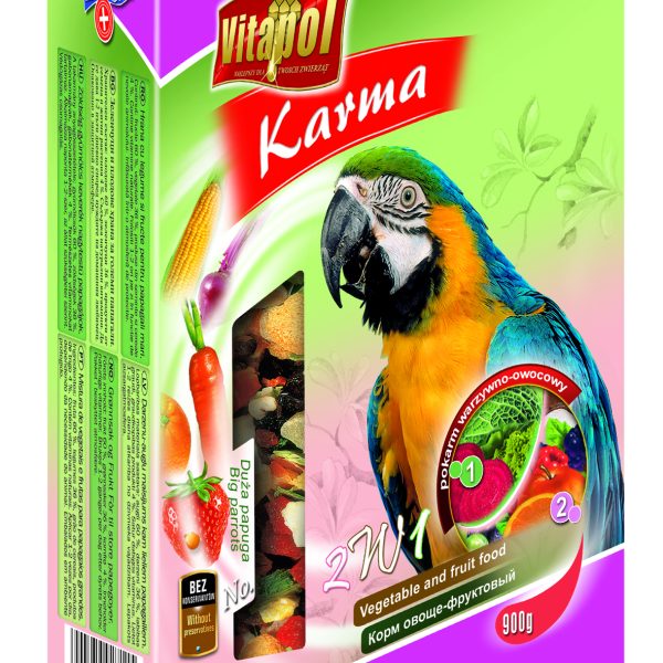 Fructe si legume pentru papagali mari 900 g