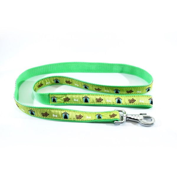 LESA PENTRU CAINI NYLON MOL CU MODEL LIME GREEN 20MM*130CM/L5502.201304