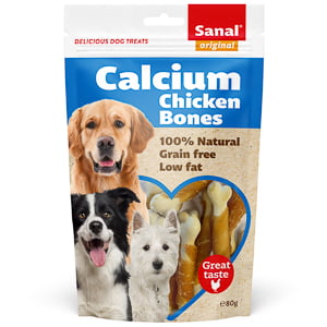 Sanal Dog Calcium Chicken Bones Doypack 80 g