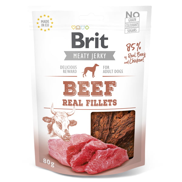 Brit Dog Jerky Beef Fillets 80 g