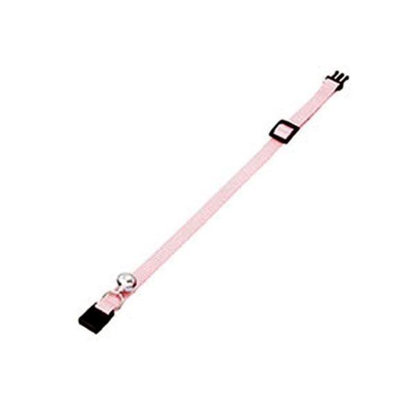 ZGARDA PENTRU PISICI FLAMINGO ZIGGI LIGHT PINK CU CLOPOTEL 30CM