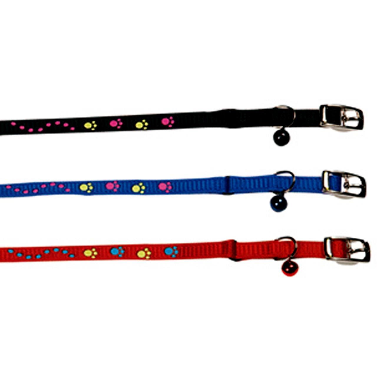 ZGARDA PENTRU PISICI FLAMINGO PAW PRINT CU CLOPOTEL 30CMx10MM