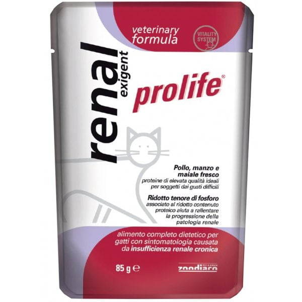 DIETA VETERINARA UMEDA PROLIFE RENAL EXIGENT PENTRU PISICI PLIC 85G