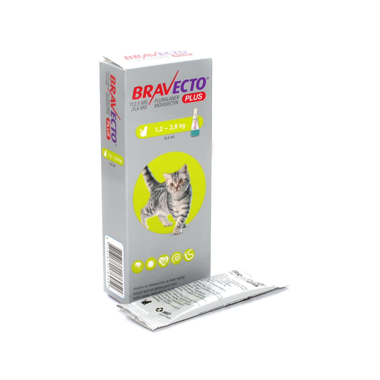 Bravecto plus spot on cat 112,5 mg*1 dz