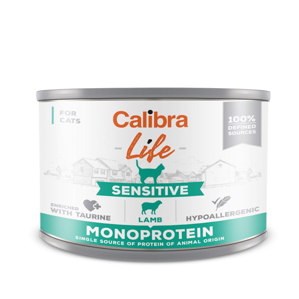 Calibra Cat Life can Sensitive Lamb 200 g