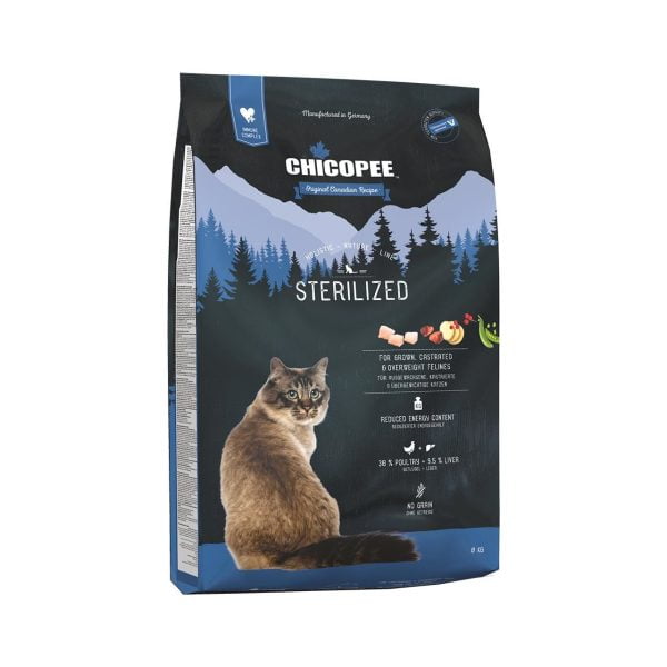 HRANA USCATA PENTRU PISICI SUPER-PREMIUM CHICOPEE CAT HNL STERILIZED 8KG/8346708