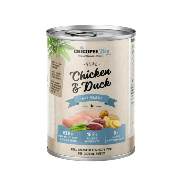 HRANA UMEDA PENTRU CAINI SUPER-PREMIUM CHICOPEE JUNIOR PUI&RATA 400G/H5091