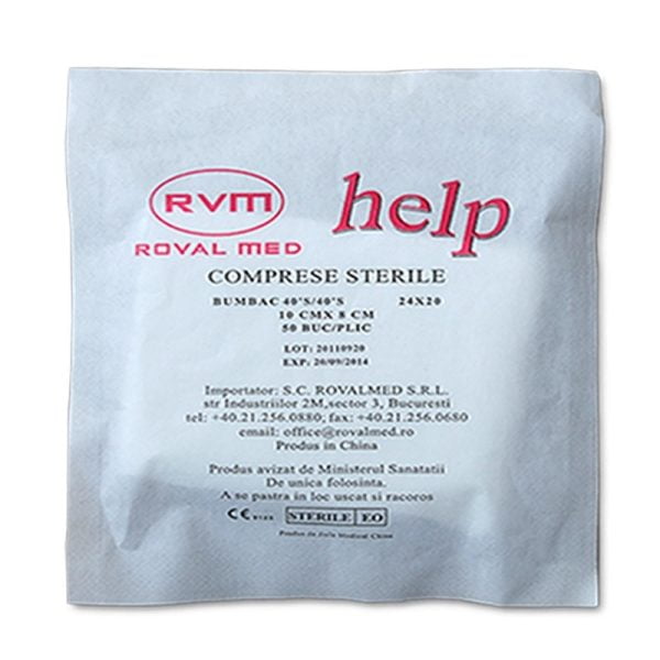 COMPRESE STERILE 10/8 (25/BAX)DEP