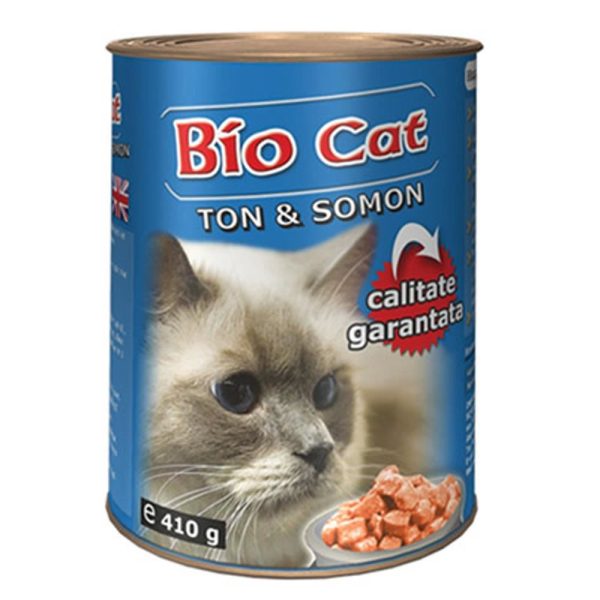 HRANA UMEDA PENTRU PISICI BIO CAT SOMON/TON 410GR (24BUC/BAX)