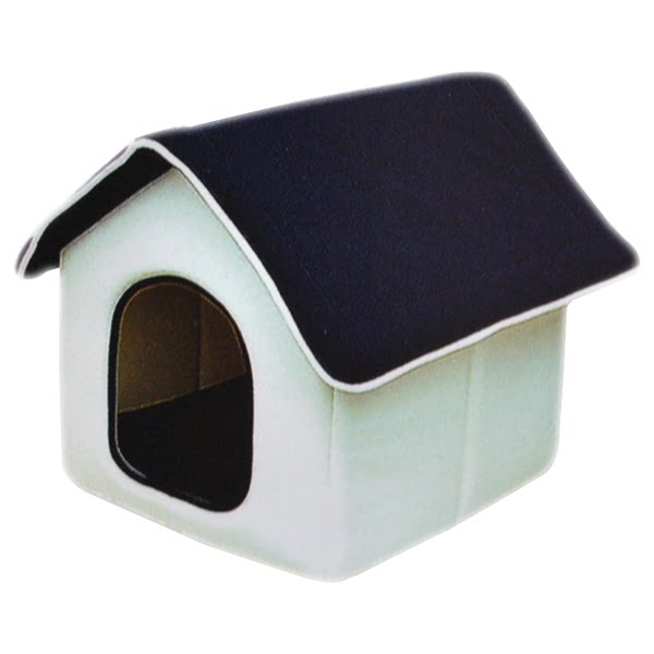 CULCUS CASUTA TEXTILA PENTRU CAINI SI PISICI ORLANDO ALB-BLEUMARIN 43X38X42CM/8849-1A/A