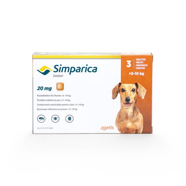 Simparica 20mg (5-10 kg) x 3 tab