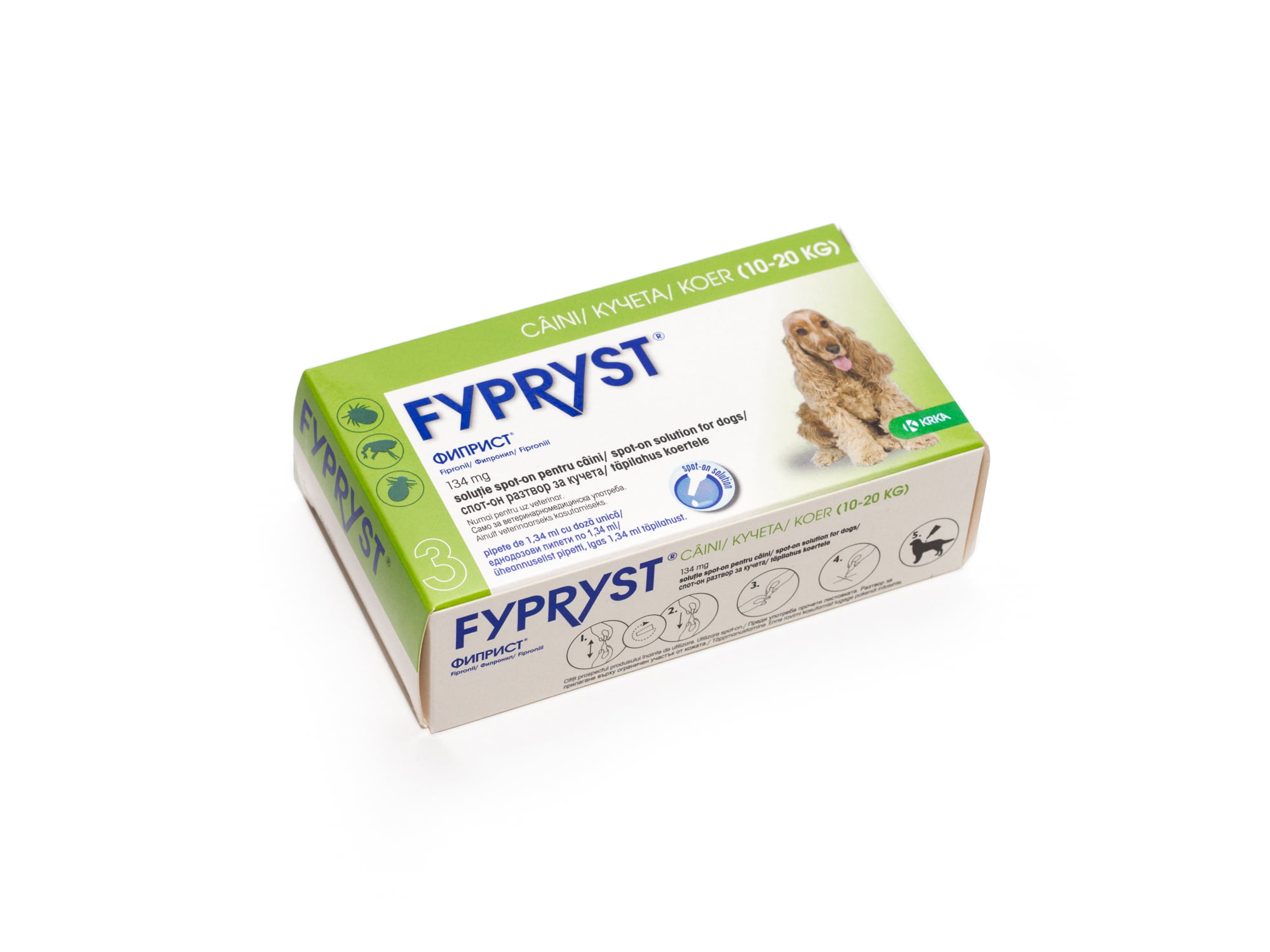 Fypryst Dog 134 mg - M (10-20kg) x 3 pip_2