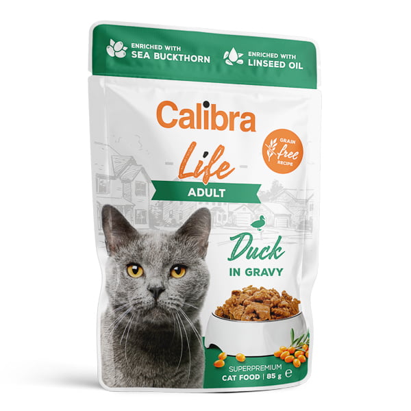 Calibra Cat Life Pouch Adult Duck in Gravy 85 g