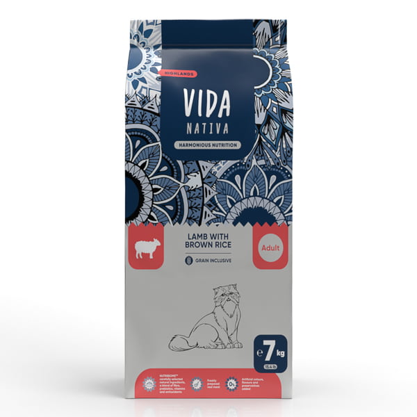Vida Nativa Highlands Lamb with Brown Rice Adult Cat 7 kg