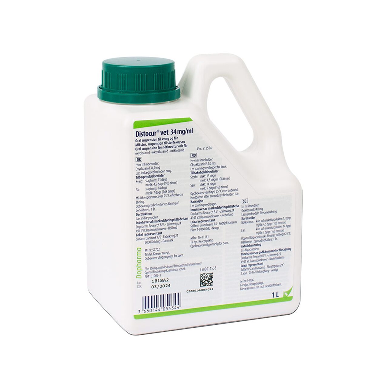 DISTOCUR (OXICLOZANID) SUSPENSIE ORALA PENTRU BOVINE SI OVINE 34 MG/ML*1 L