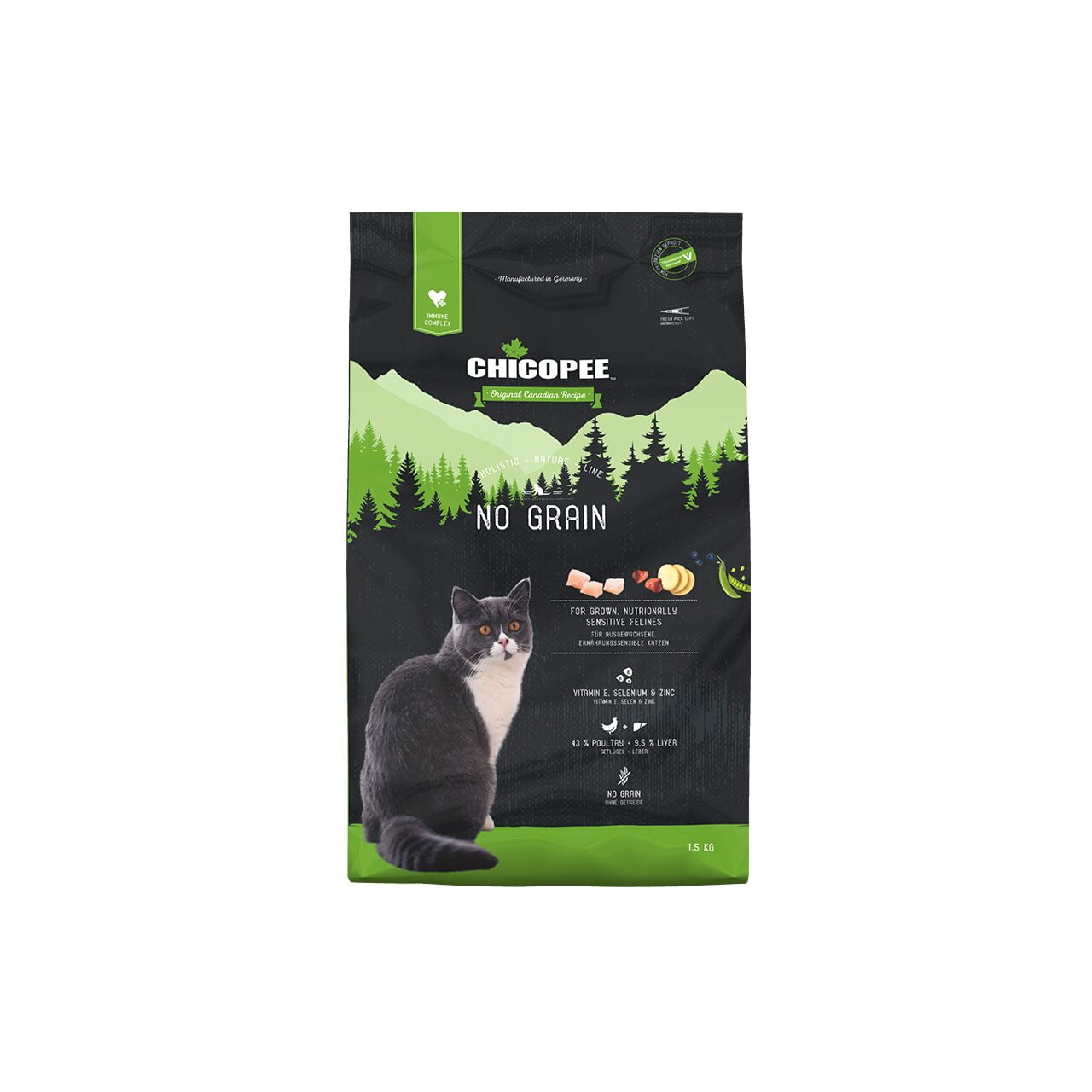 HRANA USCATA PENTRU PISICI SUPER PREMIUM CHICOPEE HNL NO GRAIN 1.5KG