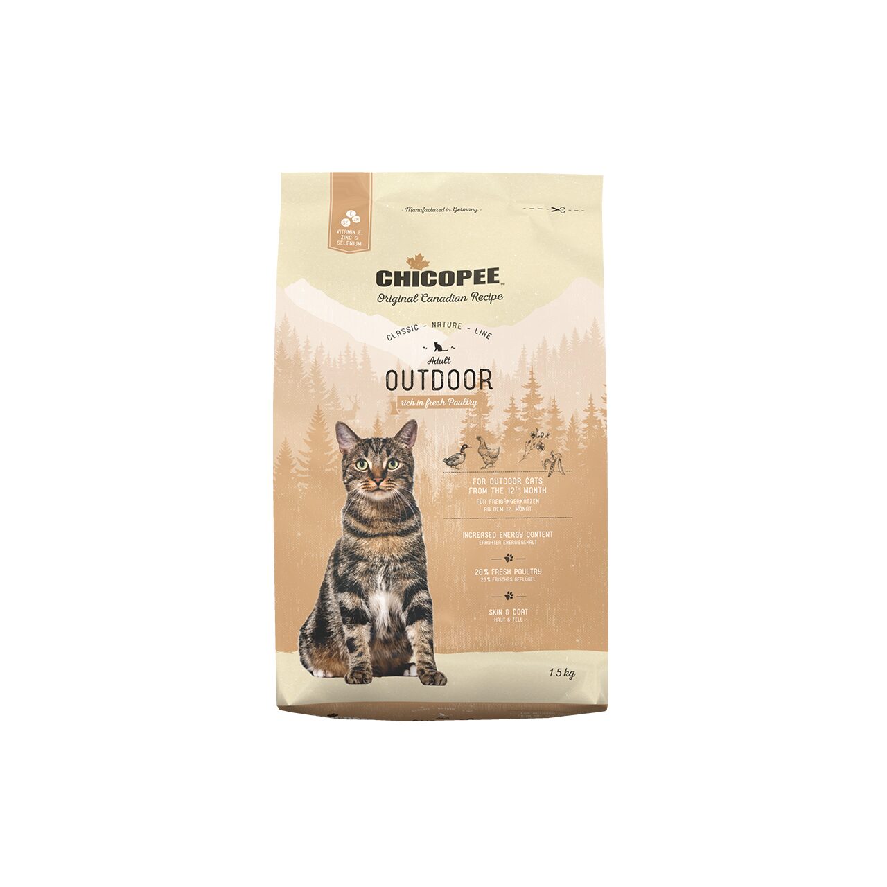 HRANA USCATA PENTRU PISICI SUPER PREMIUM CHICOPEE CNL ADULT OUTDOOR POULTRY 1.5KG