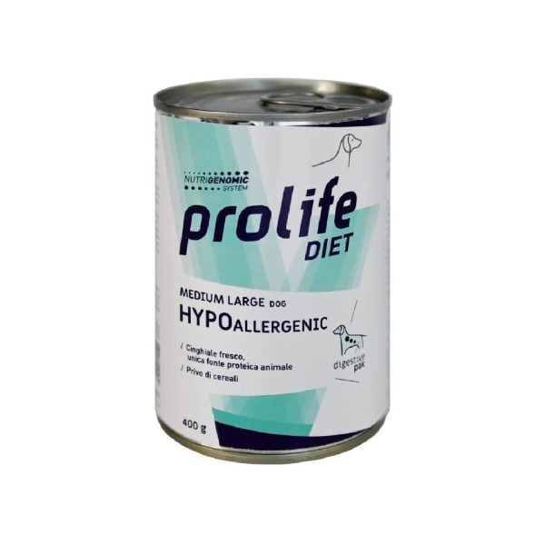 HRANA UMEDA DIETETICA PENTRU CAINI PROLIFE HYPOALLERGENIC MEDIUM/LARGE CV 400G