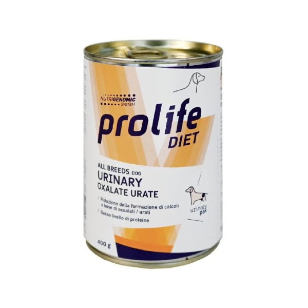 DIETA VETERINARA UMEDA PROLIFE URINARY OXALATE URATE PENTRU CAINI DE TOATE TALIILE CV 400G