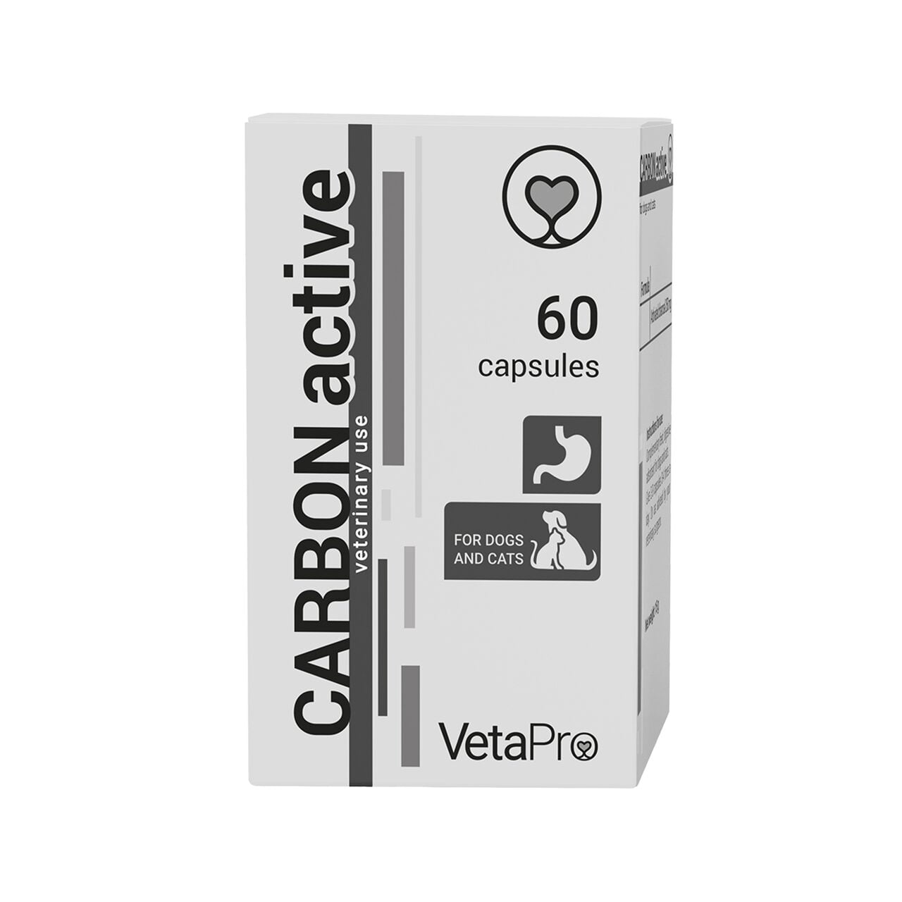 Vetapro carbon active 500mg 60cap/cut suport gastrointestinal caini si pisici