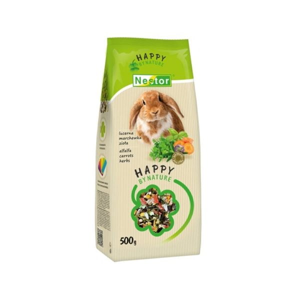 HRANA USCATA PENTRU IEPURI NESTOR HAPPY BY NATURE 500G