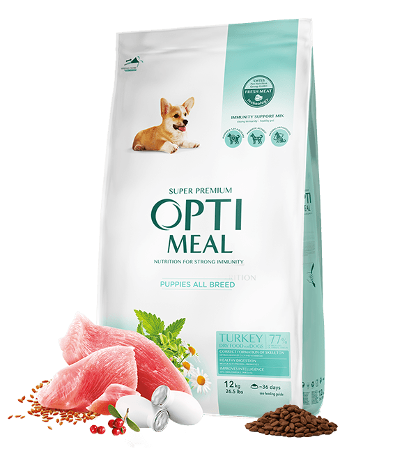 Hrana uscata pentru caini junior super Premium OPTIMEAL DRY FOOD