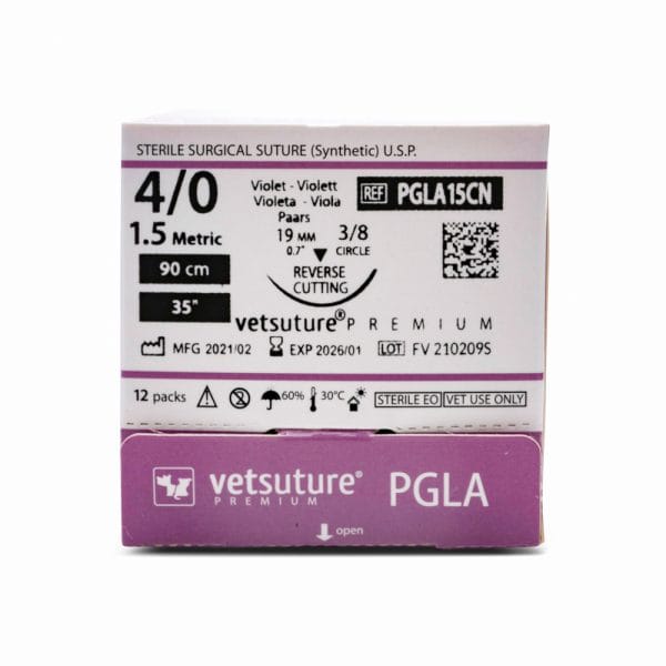 Fir de sutura PGLA15CN USP 4/0 90CM set 12 buc