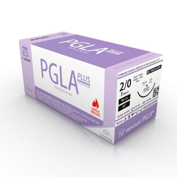 Fir de sutura PGLA3CN USP 2/0 90CM set 12 buc