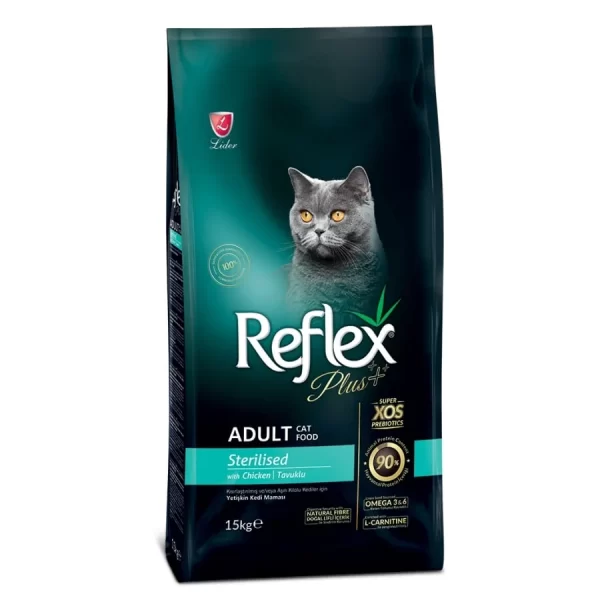 Mancare uscata pentru pisici, Reflex Plus Adult Cat Sterile cu Pui 15 kg