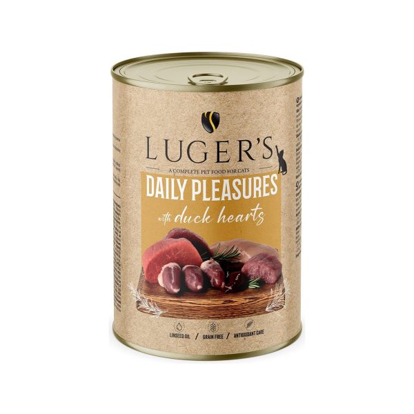 LUGER'S HRANA UMEDA CONSERVA PISICI CU INIMI DE RATA 400G