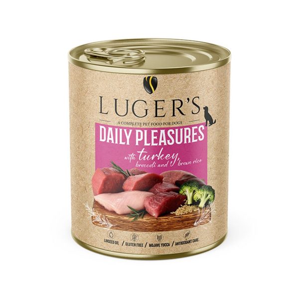 LUGER'S HRANA UMEDA CONSERVA CAINI CU CURCAN & BROCCOLI 800G