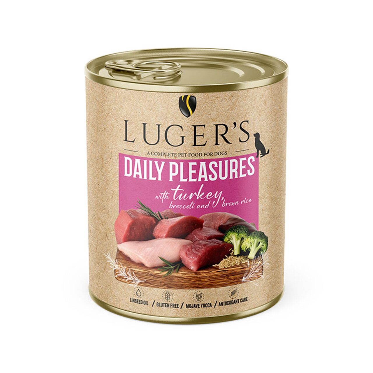 LUGER'S HRANA UMEDA CONSERVA CAINI CU CURCAN & BROCCOLI 800G
