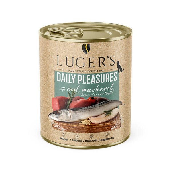 LUGER'S HRANA UMEDA CONSERVA CAINI CU COD & MACROU 800G