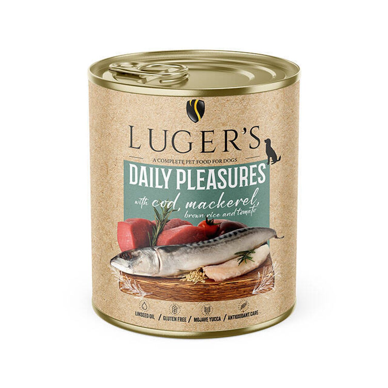 LUGER'S HRANA UMEDA CONSERVA CAINI CU COD & MACROU 800G