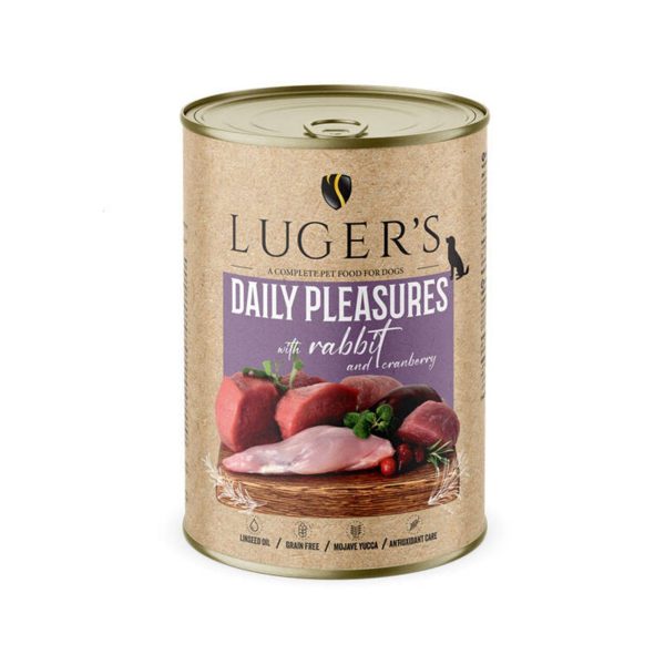 LUGER'S HRANA UMEDA CONSERVA CAINI CU IEPURE & MERISOR 400G