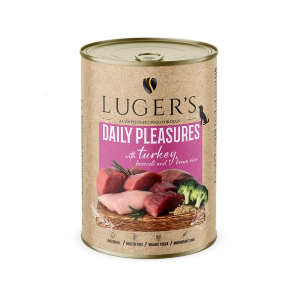 LUGER'S HRANA UMEDA CONSERVA CAINI CU CURCAN & BROCCOLI 400G